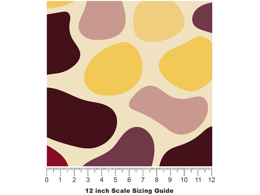 Maroon Company Cobblestone Vinyl Film Pattern Size 12 inch Scale~Rwraps Maroon Company Cobblestone Sizing Chart~3
