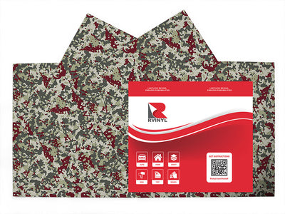 maroon flecktarn camouflage Craft Vinyl Sheet Pack