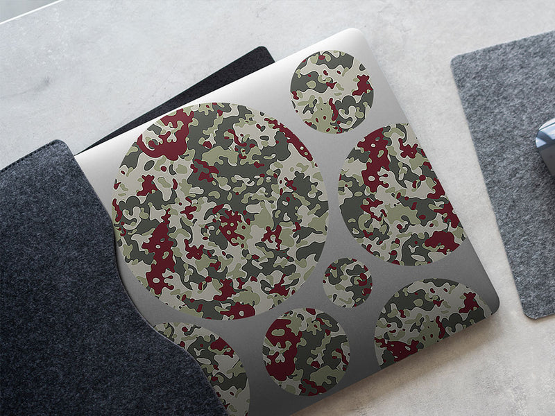 maroon flecktarn camouflage DIY Laptop Stickers