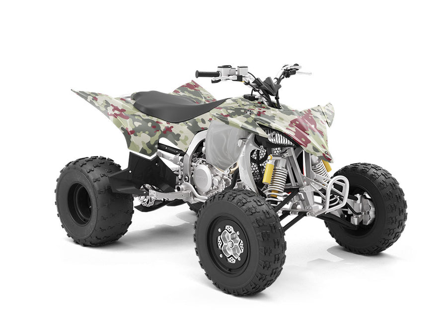 Maroon Flecktarn Camouflage ATV Wrapping Vinyl