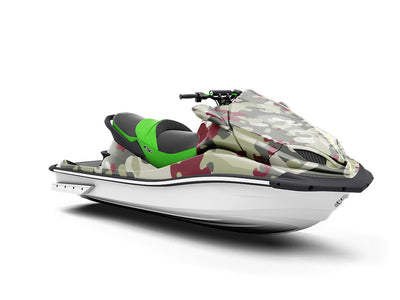 Maroon Flecktarn Camouflage Jet Ski Vinyl Customized Wrap