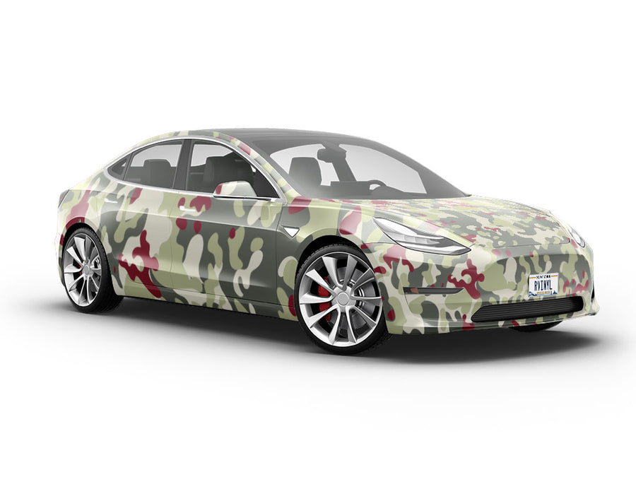 Maroon Flecktarn Camouflage Vehicle Vinyl Wrap