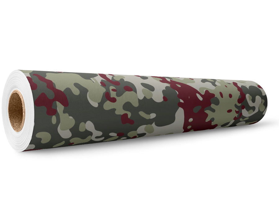 Maroon Flecktarn Camouflage Wrap Film Wholesale Roll~Rwraps Series 914 Digitally Printed Vinyl Roll~5