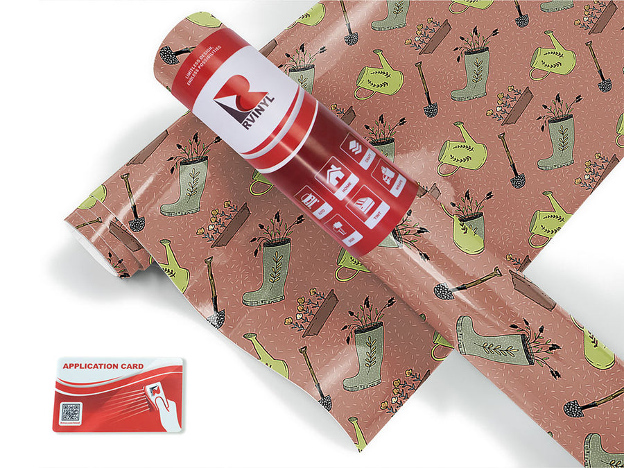 maroon gear gardening Craft Vinyl Roll