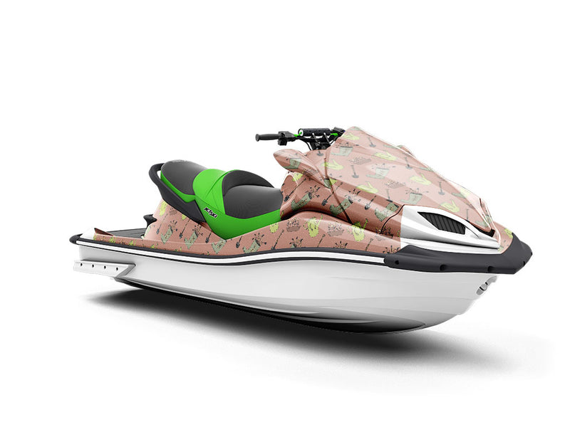 Maroon Gear Gardening Jet Ski Vinyl Customized Wrap