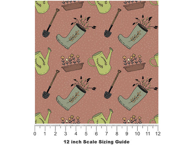 Maroon Gear Gardening Vinyl Film Pattern Size 12 inch Scale~Rwraps Maroon Gear Gardening Sizing Chart~2