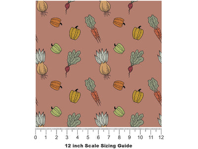 Maroon Harvest Gardening Vinyl Film Pattern Size 12 inch Scale~Rwraps Maroon Harvest Gardening Sizing Chart~2