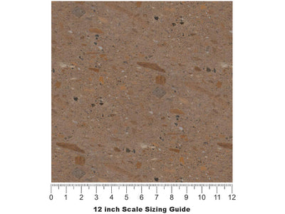 Marron  Adoquin Vinyl Film Pattern Size 12 inch Scale~Rwraps Marron  Adoquin Sizing Chart~2
