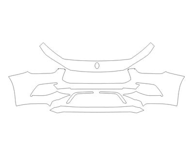 ghibli Avery Dennison Clear Bra Bumper Precut PPF Diagram