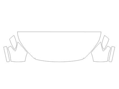 ghibli Avery Dennison Clear Bra Hood Precut PPF Diagram