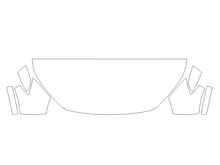 ghibli Avery Dennison Clear Bra Hood Precut PPF Diagram