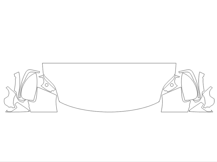 grecale 3M Clear Bra Hood Precut PPF Diagram