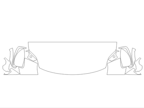 grecale Avery Dennison Clear Bra Hood Precut PPF Diagram