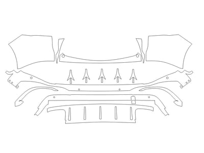 grecale Avery Dennison Clear Bra Door Cup Precut PPF Diagram