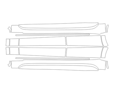 grecale 3M Clear Bra Door Cup Precut PPF Diagram