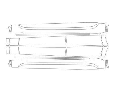 grecale 3M Clear Bra Door Cup Precut PPF Diagram