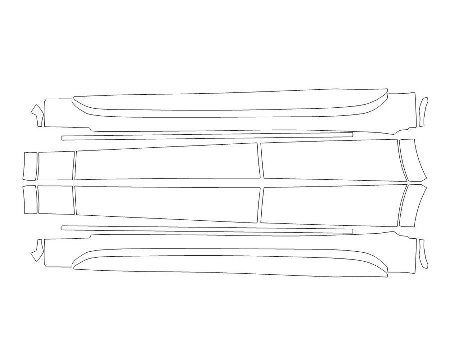 grecale 3M Clear Bra Door Cup Precut PPF Diagram
