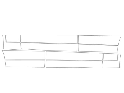 levante 3M Clear Bra Door Cup Precut PPF Diagram