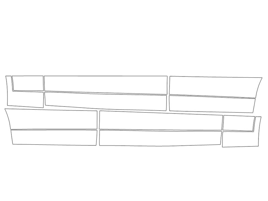 levante 3M Clear Bra Door Cup Precut PPF Diagram