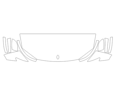 levante Avery Dennison Clear Bra Hood Precut PPF Diagram
