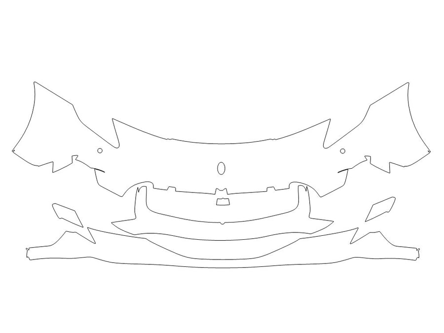 mc20 3M Clear Bra Bumper Precut PPF Diagram