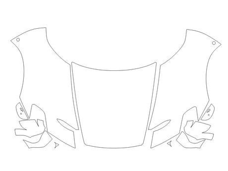 mc20 3M Clear Bra Hood Precut PPF Diagram