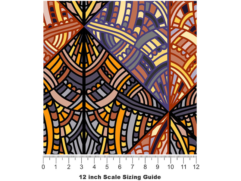 Masters Servant Art Deco Vinyl Film Pattern Size 12 inch Scale~Rwraps Masters Servant Art Deco Sizing Chart~2