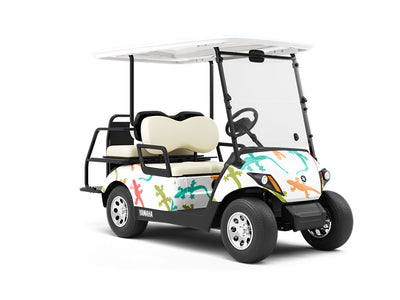 Matte Geckos Reptile Wrapped Golf Cart