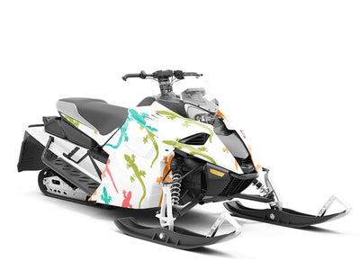 Matte Geckos Reptile Custom Wrapped Snowmobile