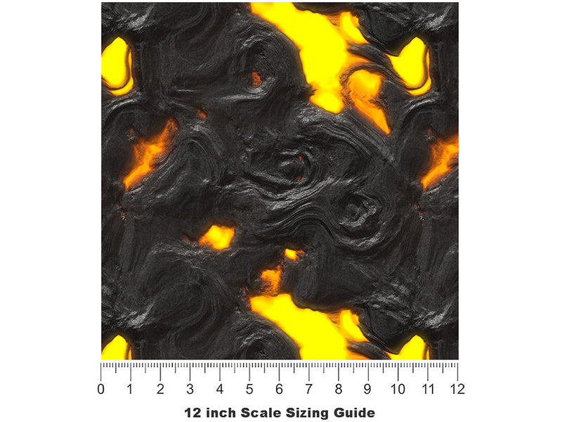 Mauna Loa Lava Vinyl Film Pattern Size 12 inch Scale~Rwraps Mauna Loa Lava Sizing Chart~2