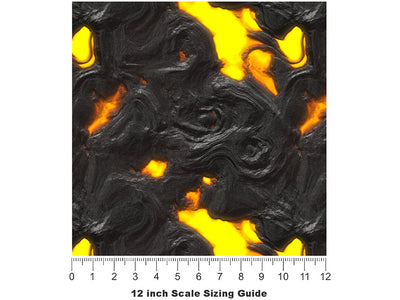 Mauna Loa Lava Vinyl Film Pattern Size 12 inch Scale~Rwraps Mauna Loa Lava Sizing Chart~2