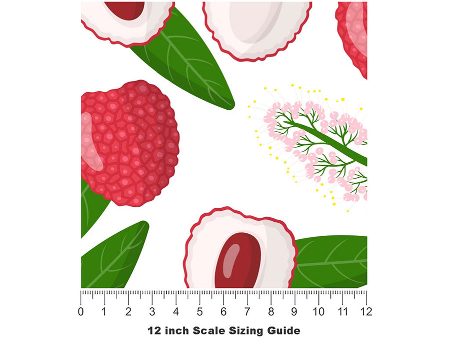 Mauritius Candy Fruit Vinyl Film Pattern Size 12 inch Scale~Rwraps Mauritius Candy Fruit Sizing Chart~2
