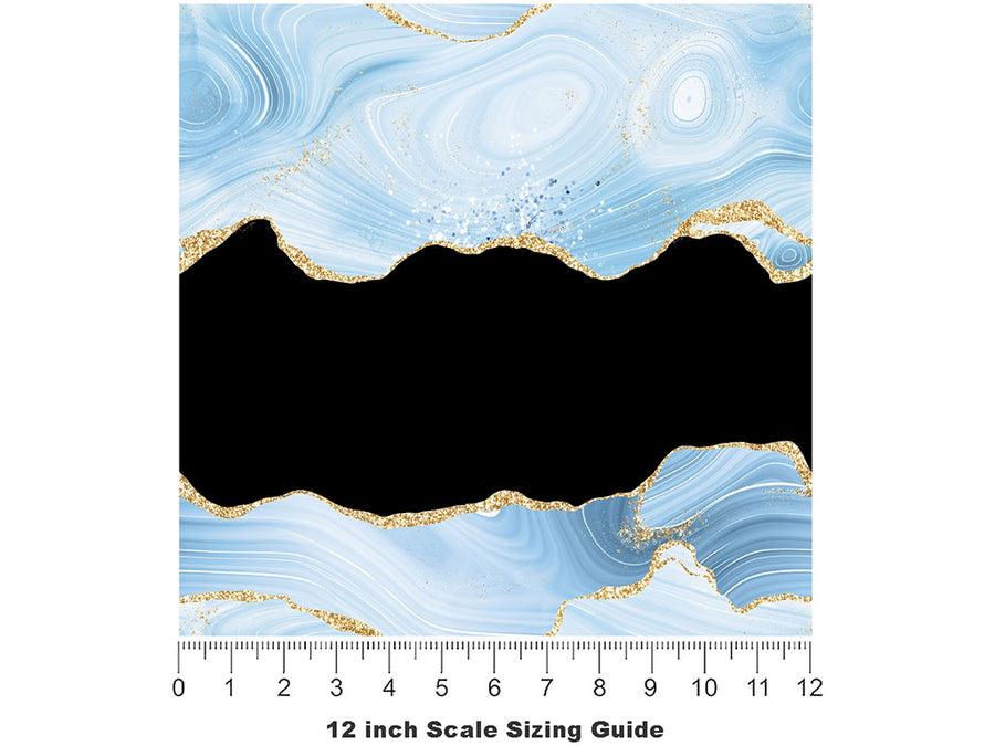 Mazarine Butterfly Gemstone Vinyl Film Pattern Size 12 inch Scale~Rwraps Mazarine Butterfly Gemstone Sizing Chart~2