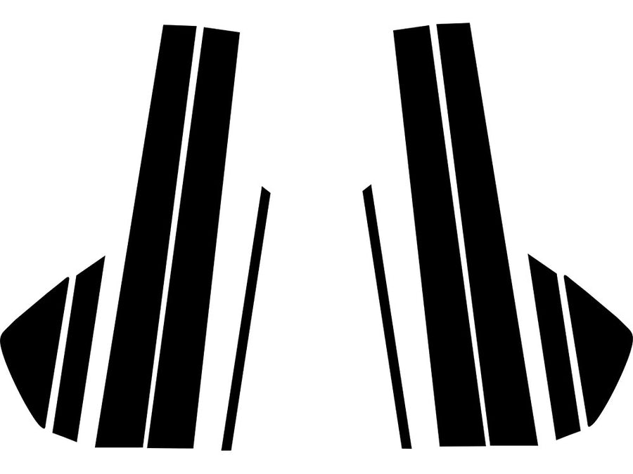 mazda mazda6 2009-2013 Brushed Aluminum Black Pillar Trim Diagram