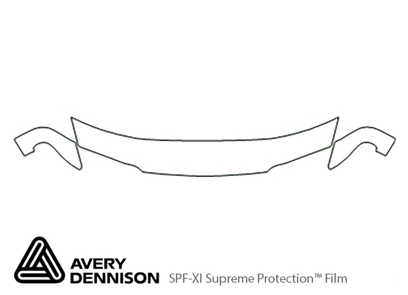 626 Avery Dennison Clear Bra Hood Precut PPF Diagram