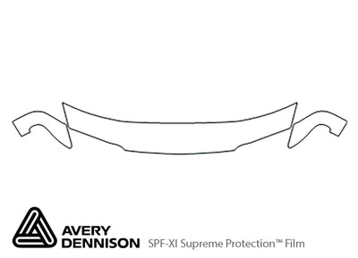 626 Avery Dennison Clear Bra Hood Precut PPF Diagram