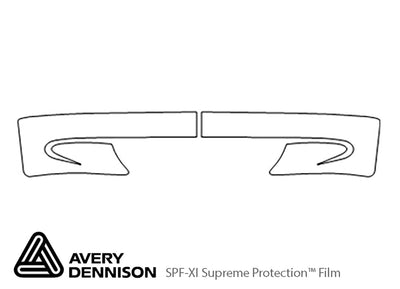 626 Avery Dennison Clear Bra Bumper Precut PPF Diagram