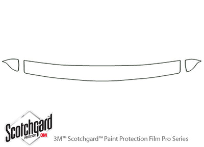 b-series 3M Clear Bra Hood Precut PPF Diagram
