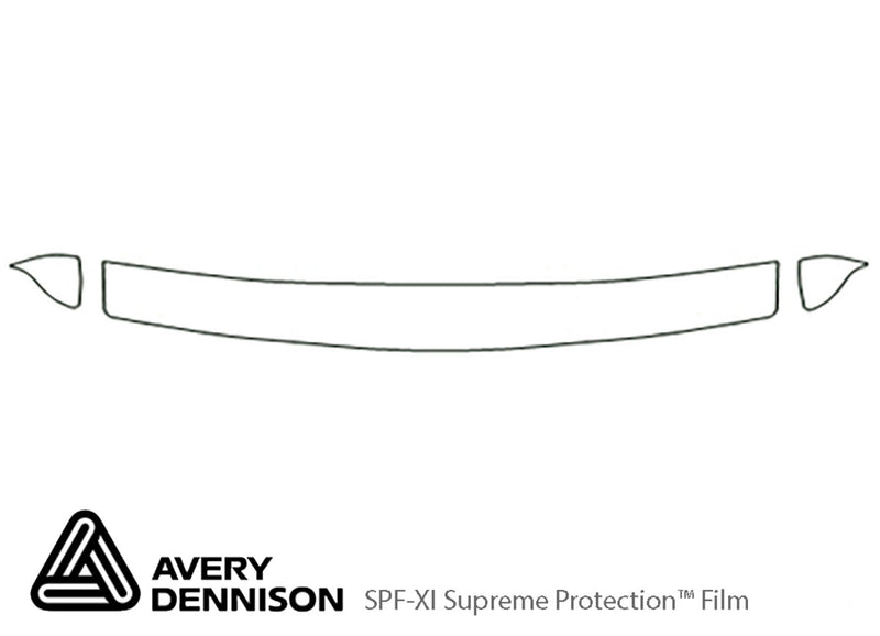 b-series Avery Dennison Clear Bra Hood Precut PPF Diagram