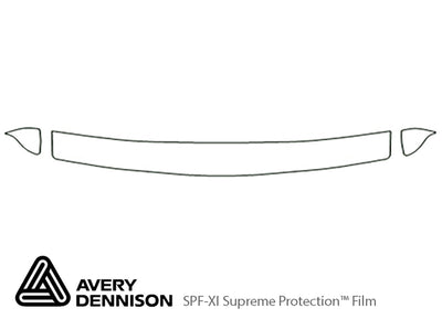 b-series Avery Dennison Clear Bra Hood Precut PPF Diagram