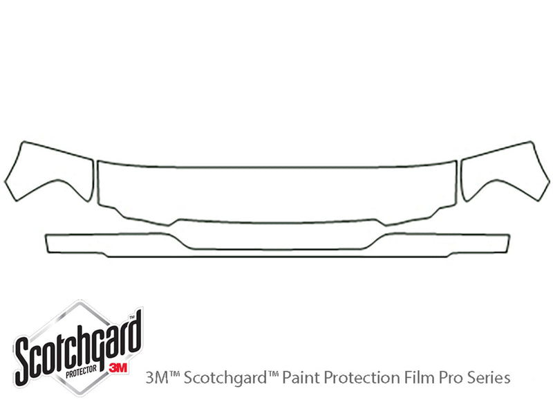 b-series 3M Clear Bra Hood Precut PPF Diagram