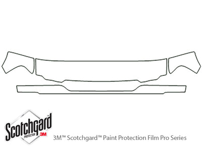 b-series 3M Clear Bra Hood Precut PPF Diagram