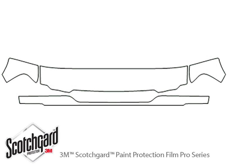 b-series 3M Clear Bra Hood Precut PPF Diagram