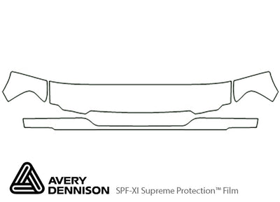 b-series Avery Dennison Clear Bra Hood Precut PPF Diagram