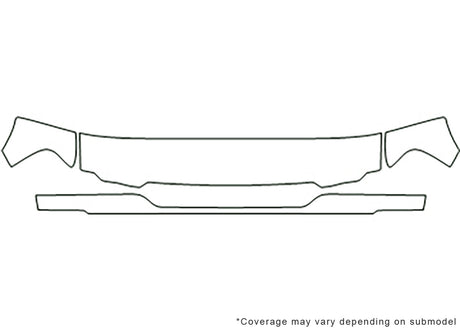 b-series 3M Clear Bra Hood Precut PPF Diagram