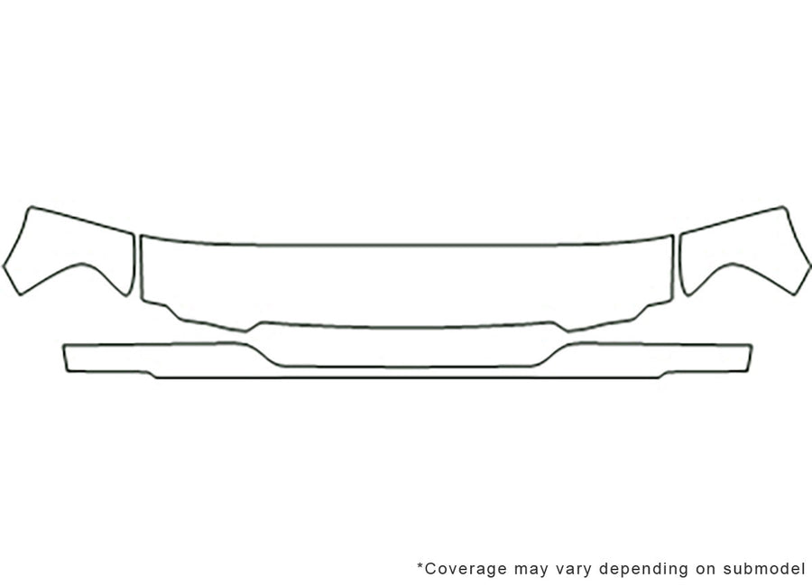 b-series 3M Clear Bra Hood Precut PPF Diagram