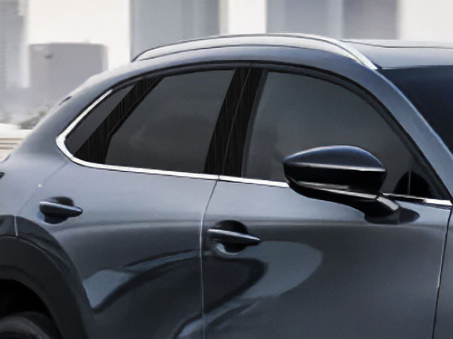 mazda cx-30 2020-2023 Brushed Aluminum Black Pillar Cover Diagram