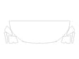 cx-30 3M Clear Bra Hood Precut PPF Diagram