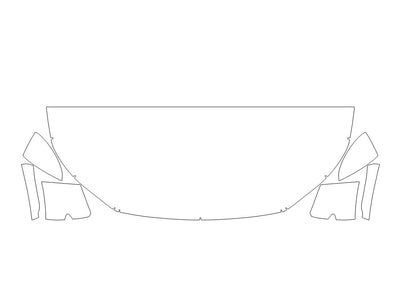 cx-30 3M Clear Bra Hood Precut PPF Diagram