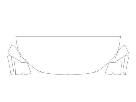 cx-30 3M Clear Bra Hood Precut PPF Diagram